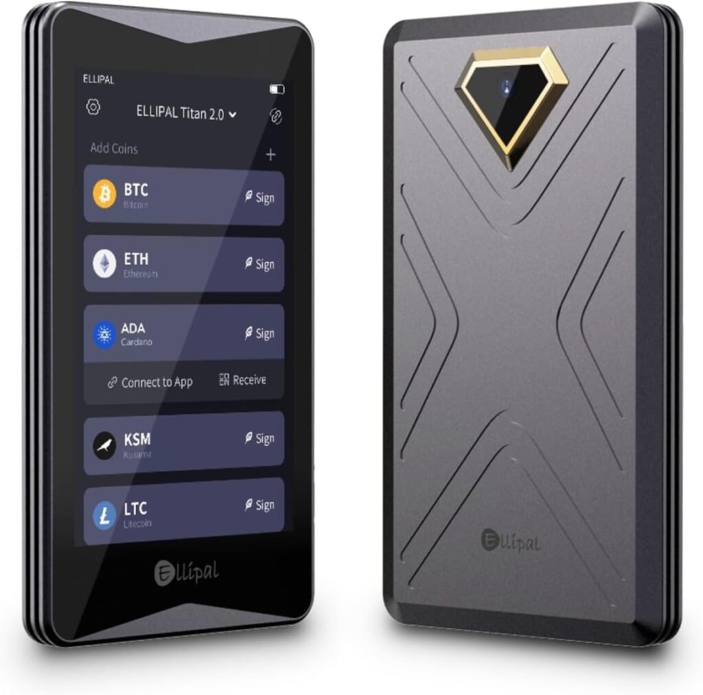 ELLIPAL Titan 2.0 Crypto Cold Wallet, Hardware Wallet, 100% Offline, Air-gapped - The Most Secure Crypto Wallet for 10000+ Coins  Tokens  NFTs