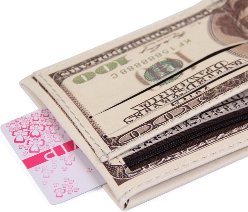Men Us Dollar Bill Wallet Billfold Leather Credit Card Photo Holder